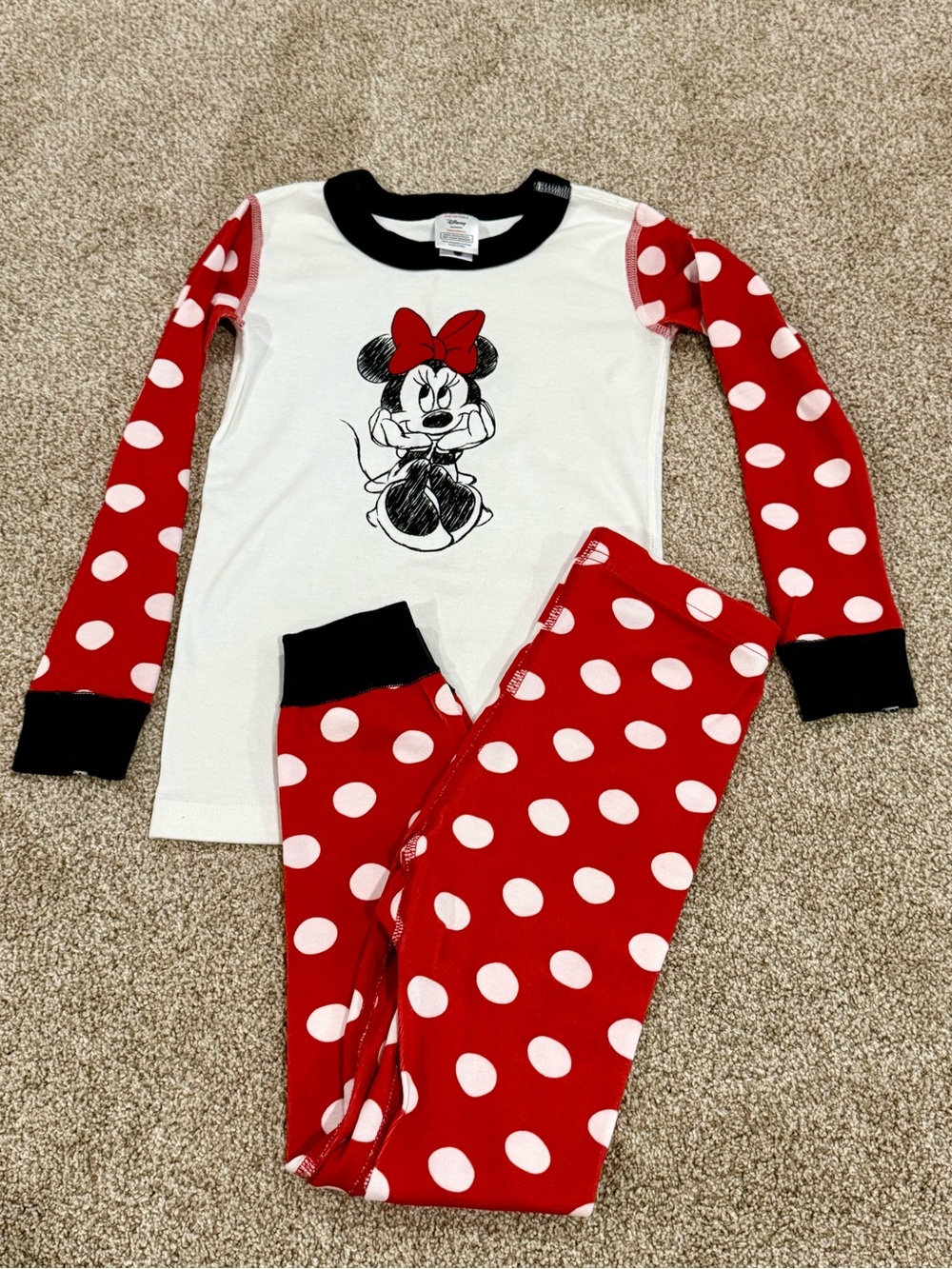 Hanna Andersson Red & White Minnie Mouse Polka Dot Pajama Set